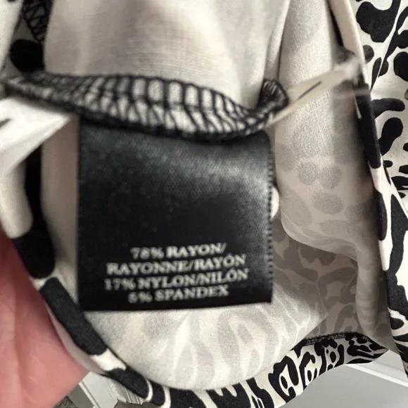 Ann Taylor 3/4 Length Sleeve Animal Print Dress Size 12 - Picture 6 of 14